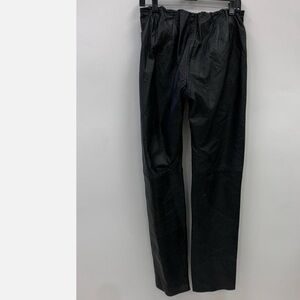 American Top Black Lined Leather Pants Size 10